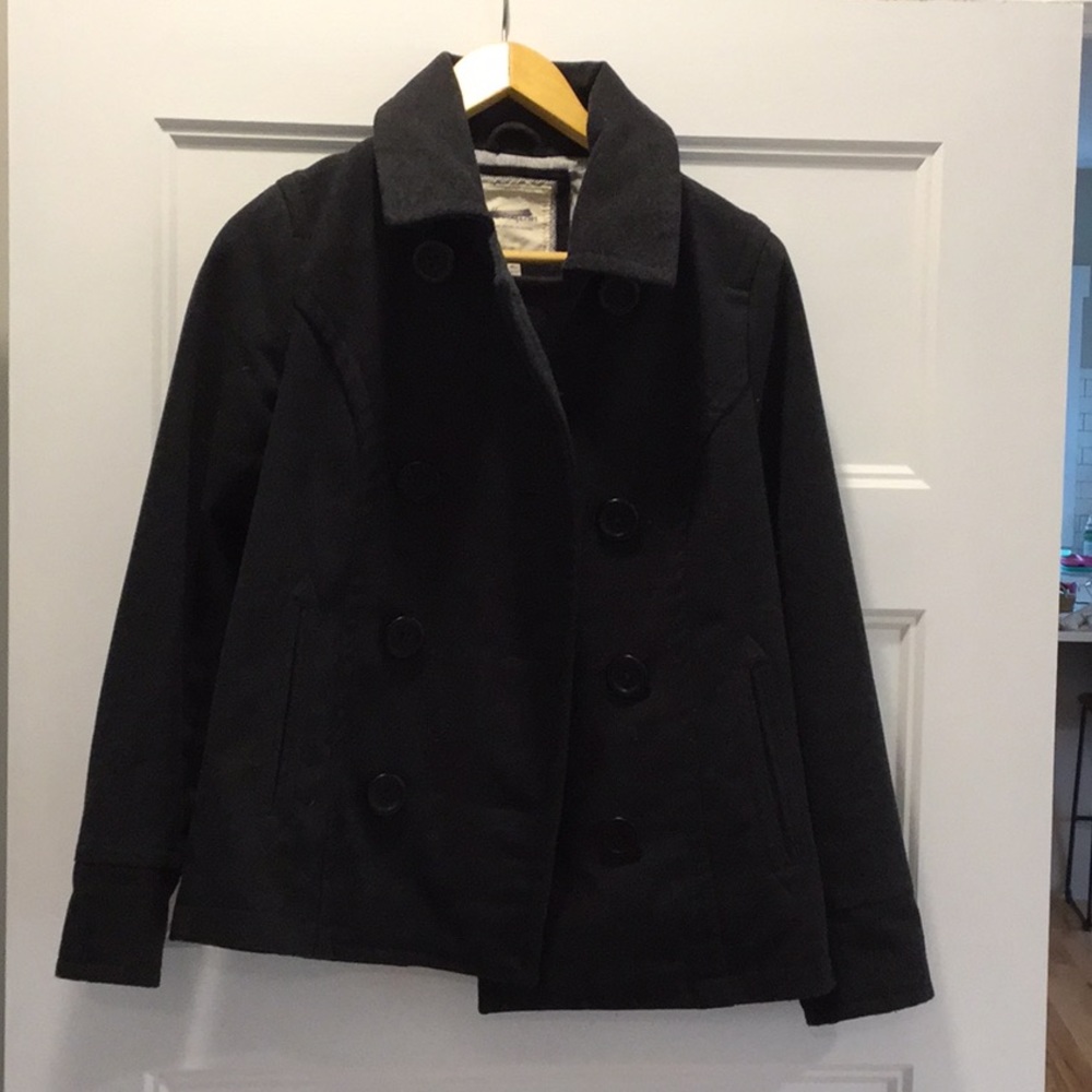 Dark gray peacoat